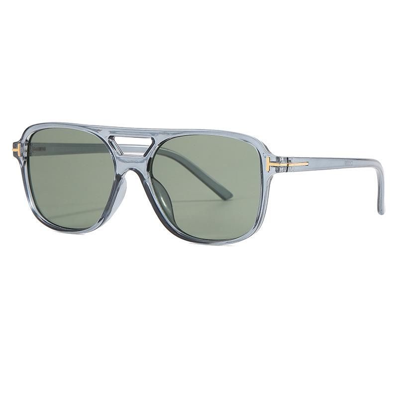 Double Beam Sunglasses Fashion Trend Box Sunglasses Retro Uv Protection Personalized Glasses S24083