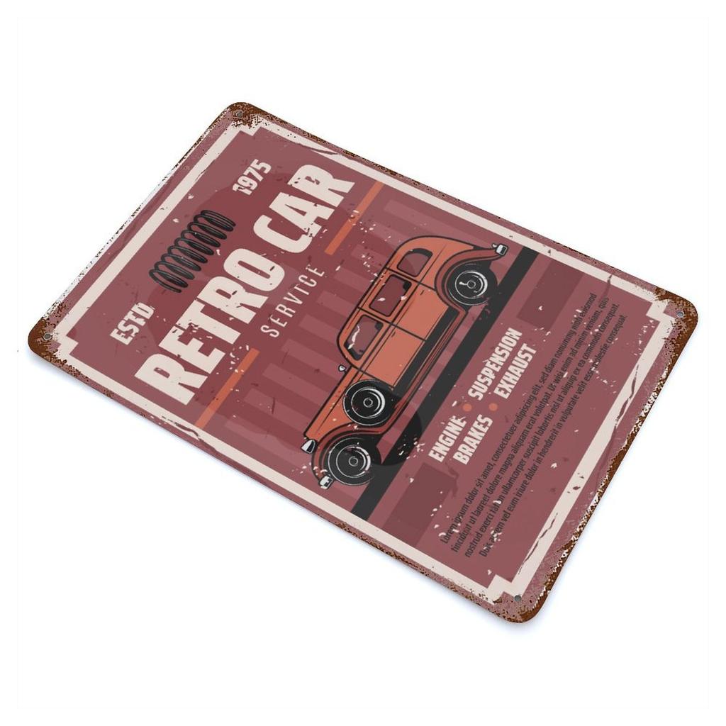 1PC Vertical Rustic Patina Metal Tin Poster, Aged Wall Sign, 20x30cm or 30x40cm, Vintage Decorative Plate for Cafe Bar Garage Office or Home Decor