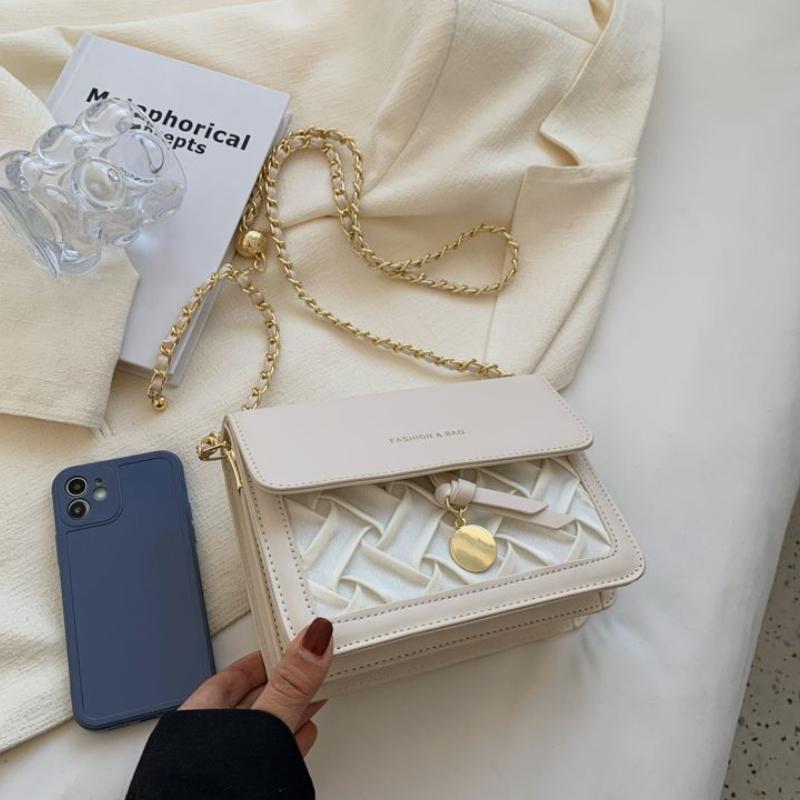 Advanced Sense Women's Backpack Small Design Sense Chain Messenger Bag Casual Retro Shoulder Bag Simple and Versatile Square Bags