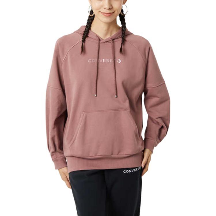 (WMNS) Converse Twisted Knits Hoodie Asia Sizing 'Pink' Women's 10024670-A02
