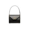 Emblem Series Gold Logo Flap Hardware Accessories Calfskin Square Shoulder Handbag Women Handbags Black 6304733