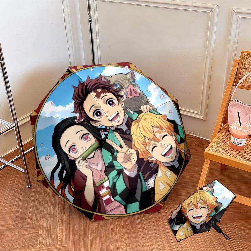 Japanese-style Cartoon Demon Slayer Kamado Tanjiro & Kamado Nezuko Umbrella Including Home Travel and Outdoor Activities Multi Functional Umbrella 33