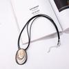 Classic Fashion Long Female Pendant Wind Geometry Metal Contrasting Color Necklace Sweater Chain