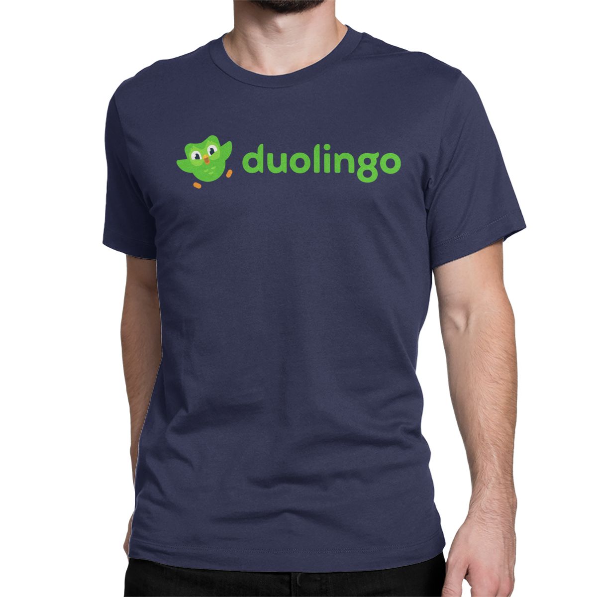 

Футболка Duolingo Чоловіки Жінки Мультяшний Гумор Бавовняні Футболки Круглий Комір Коротка Рукава Футболка Ідея Подарунка Топи S