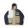 Li Ning X CHUMS Collaboration Series Sports Casual Minimalist Color Block Loose Zipper Jacket Men Jackets Gem-Deep-Blue AFDV839-2