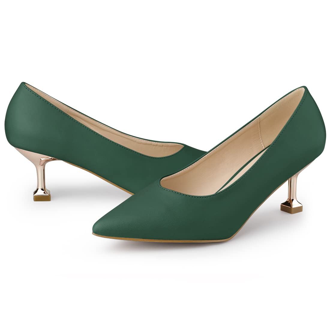 

Allegra K Women s Pointed Toe Stiletto High Heels, Dark Green, Size 27.0cm
