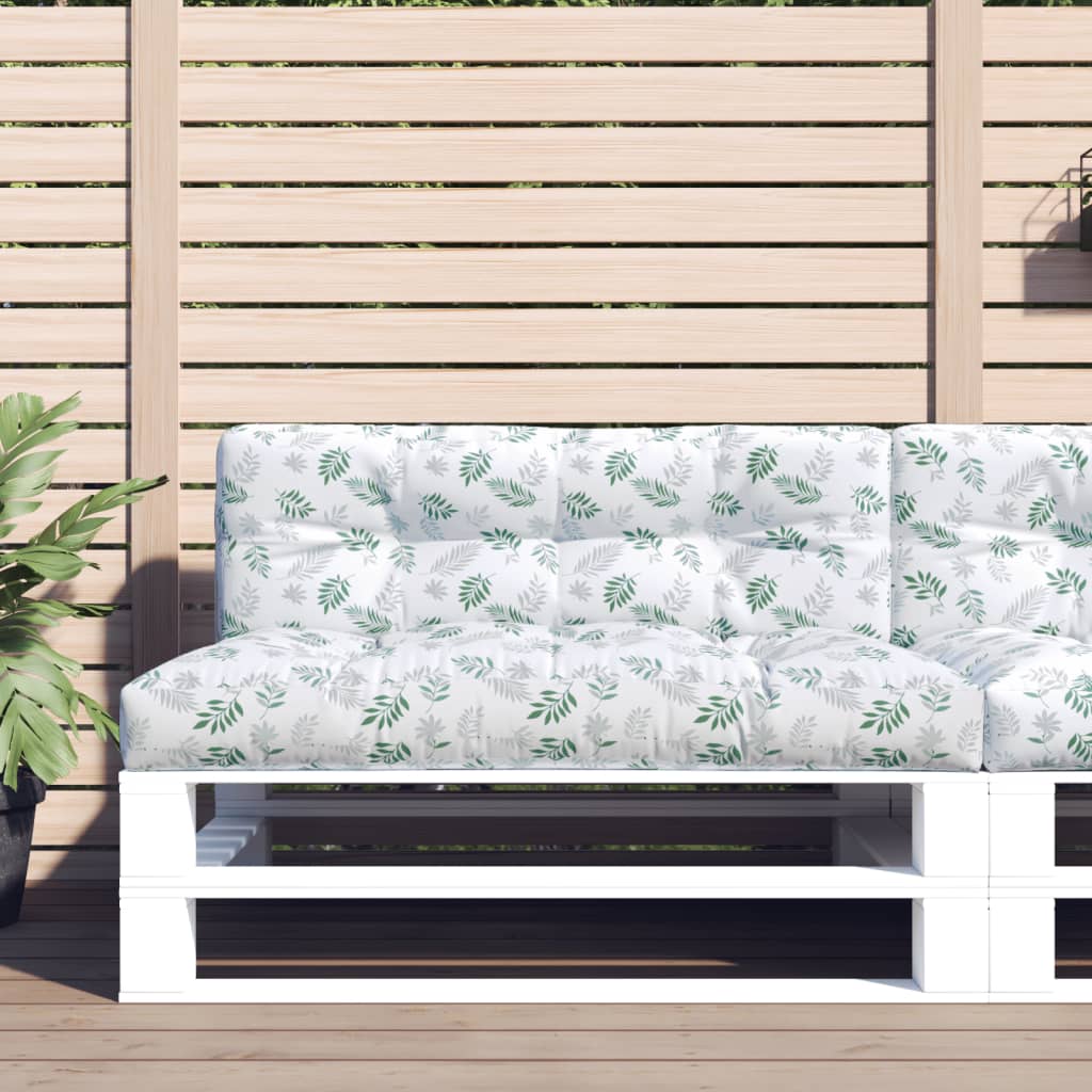 Pallet Cushion with Leaf Pattern 120x40x12 Cm Fabric