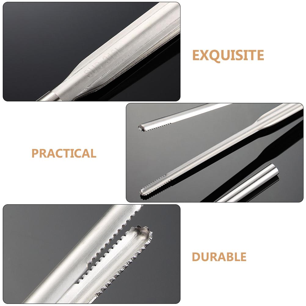 2 Sätze Essstäbchenhalter Trainingsclip Kreative Zange Edelstahl Lebensmittel Küche Servier-Gadget Klemme