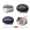 LLI6 4Pcs 54mm Auto Emblem Original Wheel Center Cover Car Badge Hubcaps For Ford Focus MK2 Fiesta Mondeo Shelby Kuga Ecosport Falcon