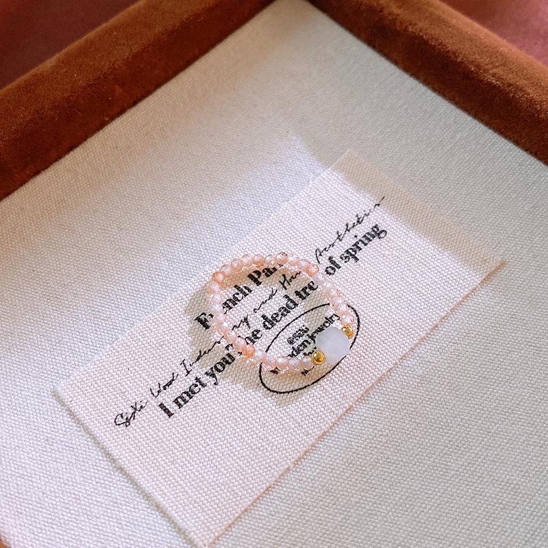 Gold Plated Zircon Cat's Eye Double Layer Retro Ring