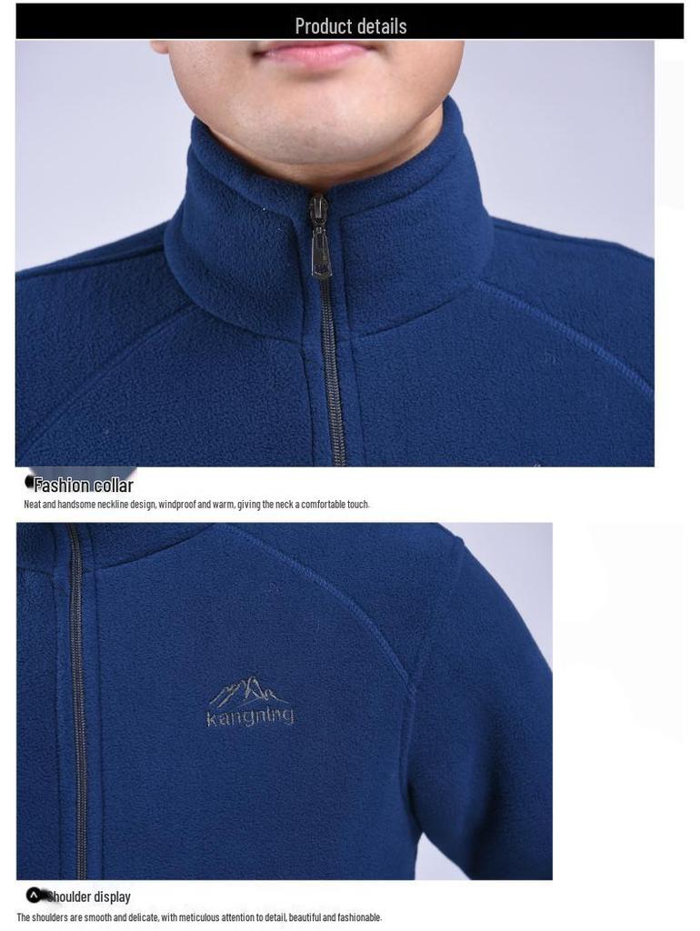 Men's Plus Size Fleece Jacket: Casual and Loose, Perfect for Autumn and Winter. Ideal for Middle-Aged and Elderly.