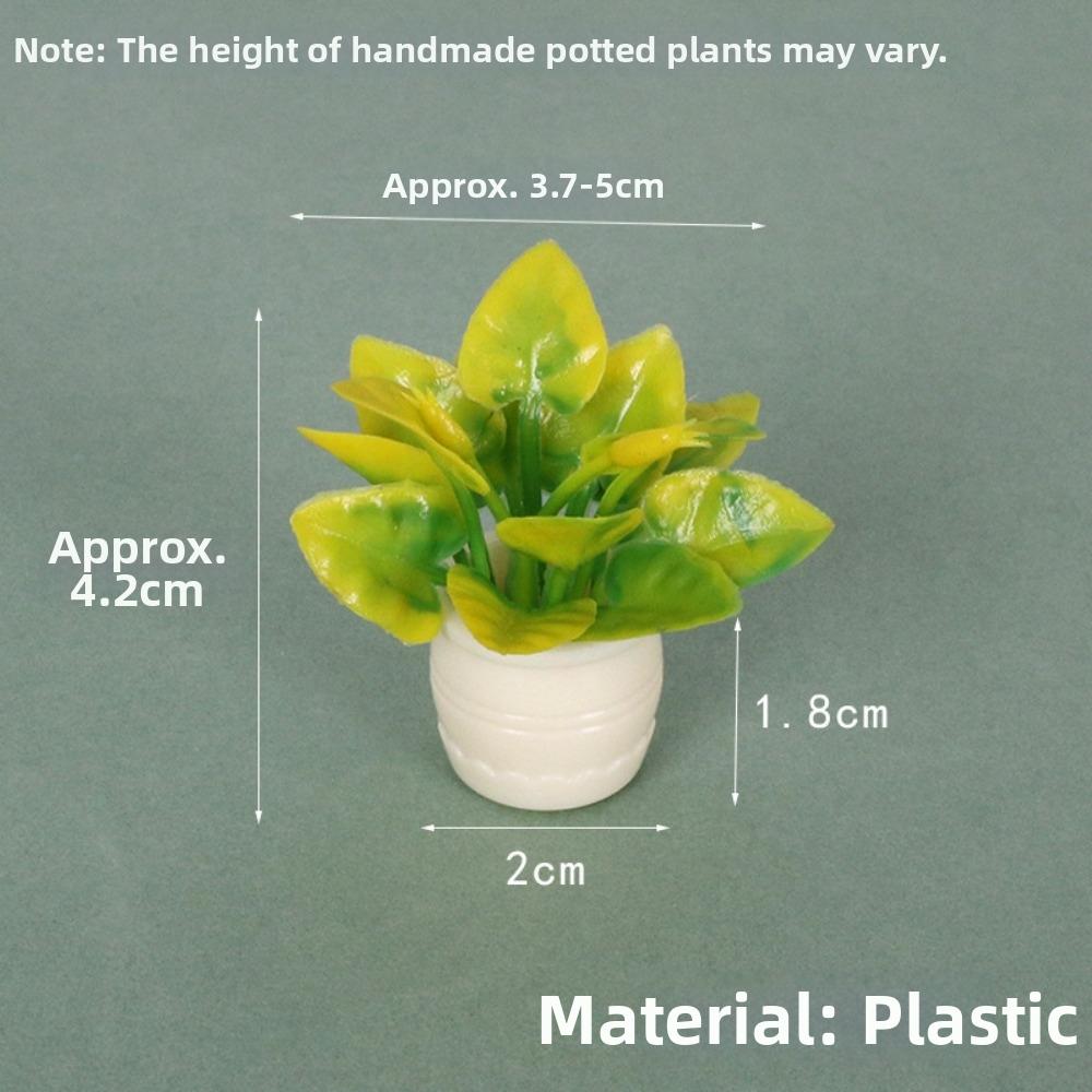 5pcs 4 Styles Simulation Vase Mini Finished Flower  Outdoor Doll House Model Accessories