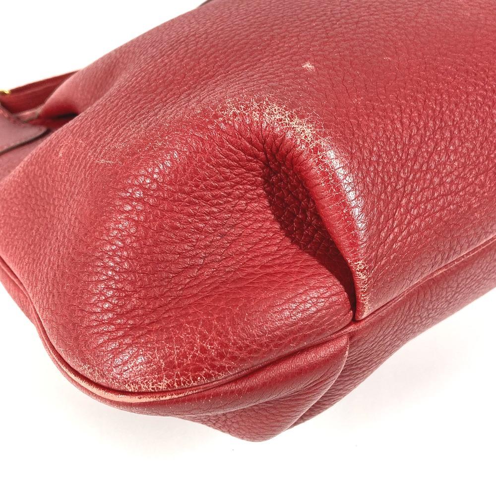 Hermes Vintage Rodeo Doe Bag Crossbody Pochette Shoulder Bag Leather Red