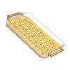 Dark Green Color Double Layer Tea Tray With Handles Tea Serving Tray Dish Drain Tray  Tea Serving