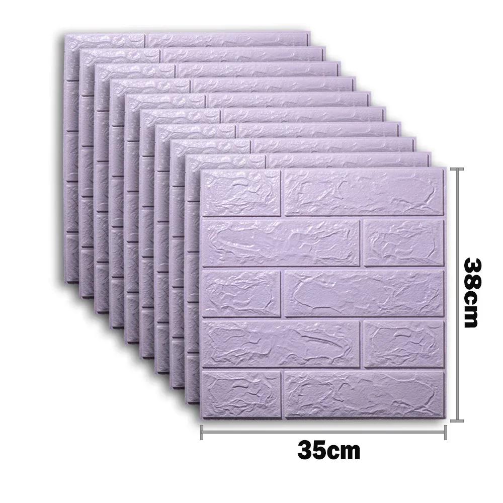 Foam 3D Wall Stickers Self Adhesive Wallpaper Panels Home Decor Living Room Bedroom Decoration Bathroom Waterproof Wall Sticker
