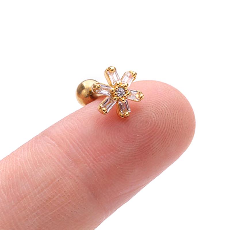 Bar Barbell Ear Cartilage Tragus Helix Studs Piercing Earrings Jewelry