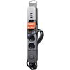 Power Strip - QUARX - 4 Sockets - With 3 USB Ports, 1.5m Cable