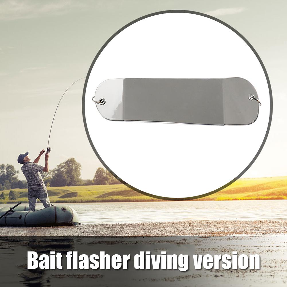 Fishing Flasher Swim Bait Aluminum Alloy Salmon Teaser Flash Board Underwater Diving Flashing Board Outdoor Fishing Accessories