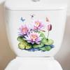 Bathroom Toilet Seat Sticker Self-Adhesive Floral Butterfly Decals Toilet Stickers For Cistern Bathroom Wc Restroom Decor