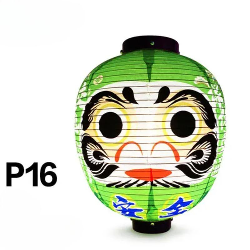 27x35cm Japanese Style Wish Dharma Hanging Lantern Sushi Pub Bistro Restaurant Izakaya Decor Colorful Round Lanterns
