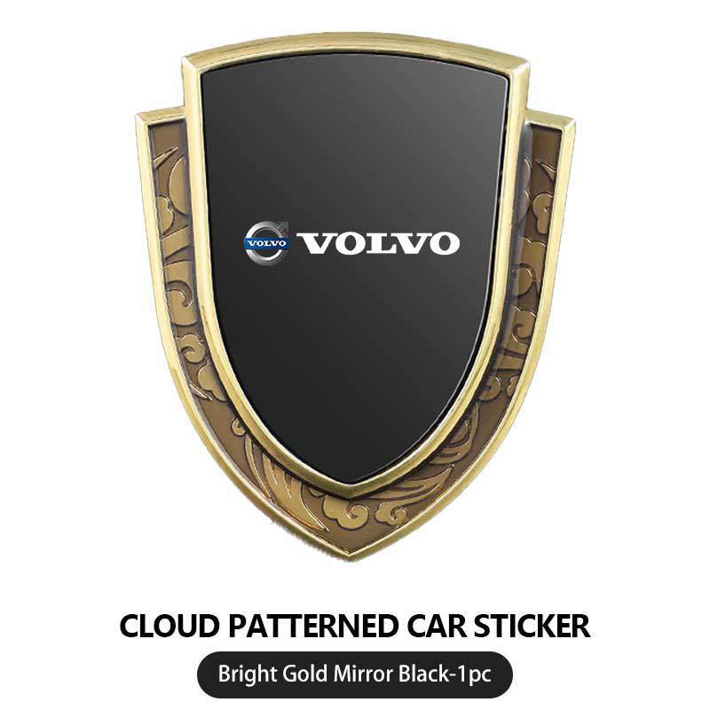 Cloud Motif Car Emblem Aluminum Alloy Auto Body Decoration Sticker For Volvo V40 V60 C30 C70 S60 S80 S90 XC40 XC60 XC70 XC90 T6