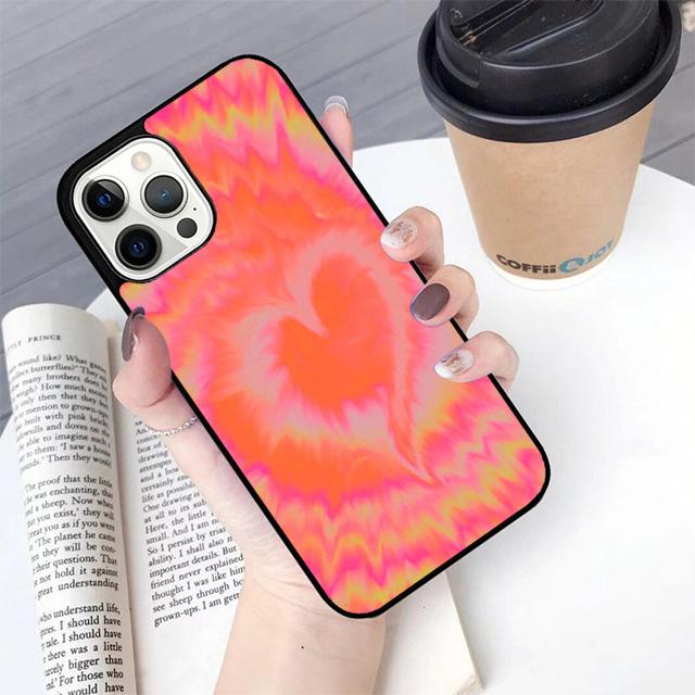 Heart Tie Dye Phone Case For Apple iPhone 17 Air Pro Max Plus Coque For iPhone 17 Air 14 15 16 13 12 Max Cover
