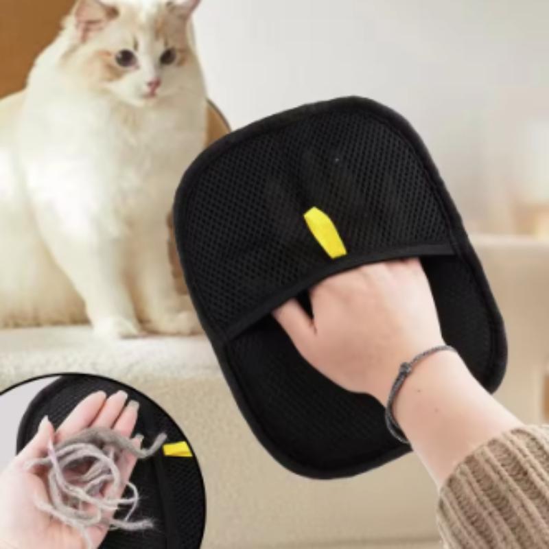 Pet Hair Removal Tool Reusable Static Removal Gloves Double-Sided Grooming Gloves for Pets, Removes Pet Fur Hair for Carpets