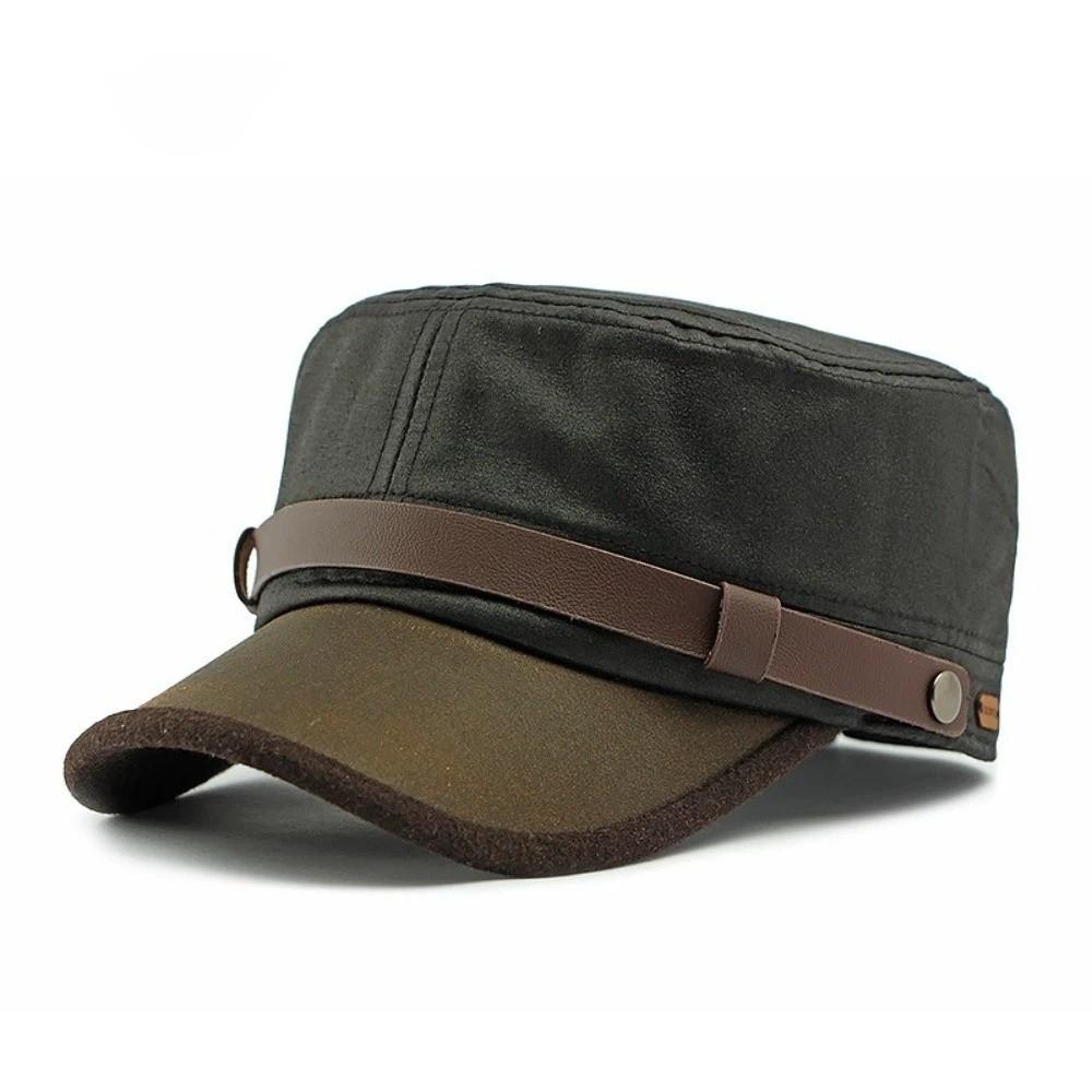 Durable Flat Cap Waterproof Flat Top Hat Classic Cotton Baseball Cap Four Seasons
