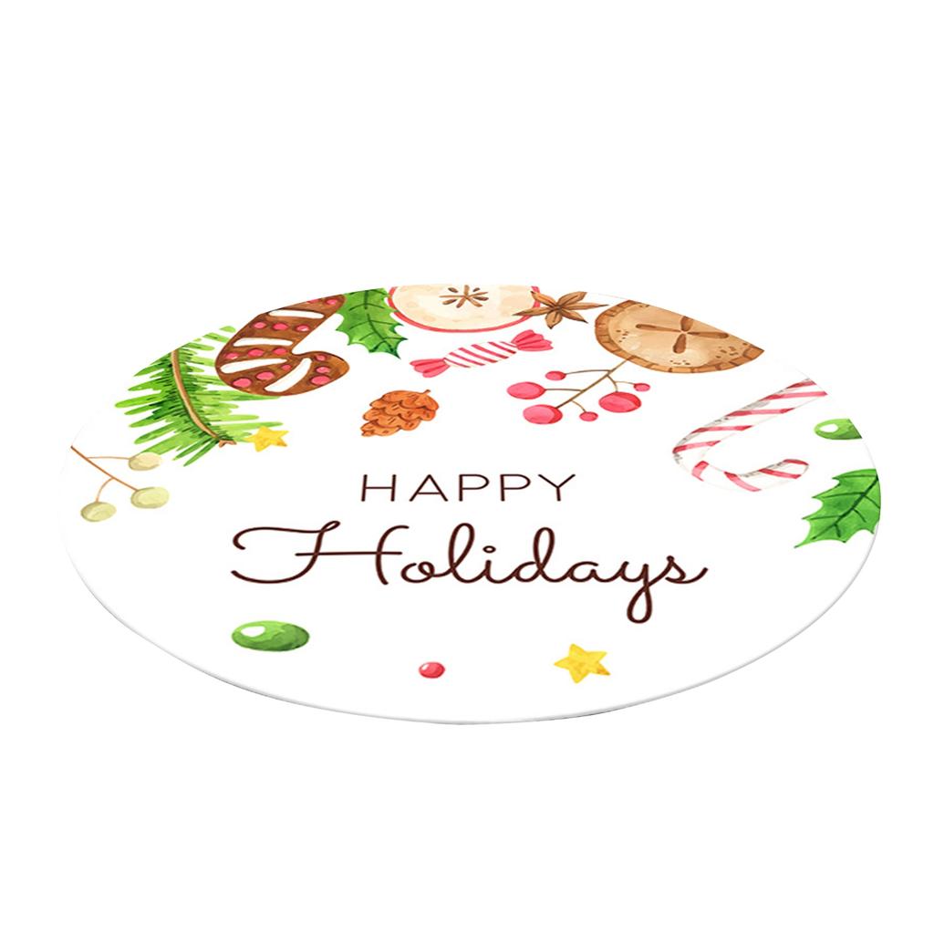 Christmas Carpet, Merry Christmas, Home Carpet, Round Carpet Home Holiday Decoration Christmas Crystal Velvet Living Room Carpet