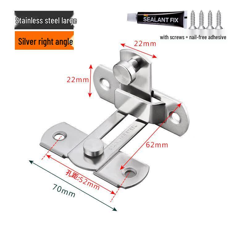 

90-Degree Stainless Steel Sliding Door Latch