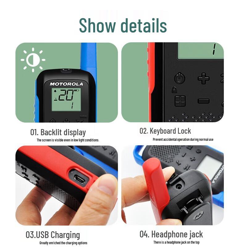Motorola T62 License-Free Two-Way Radio (CN version)