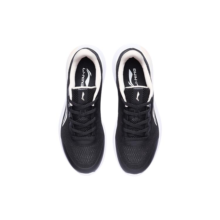 Li Ning Breathable And Wear Resistant Low Top Running Shoes Women's Black White ARHR142-1