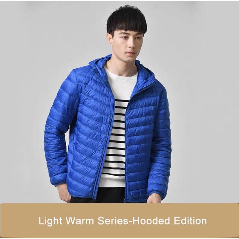 New Men's Ultra Lightweight Packable Down Coat Comfortable Windproof Waterproof Coat Men Soft Comfortable Jackets Plus Size