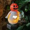 Waterproof Halloween Outdoor Decor Autumn Patio Display Lights Halloween Solar Pumpkin Skull Pathway Lights for Outdoor Yard