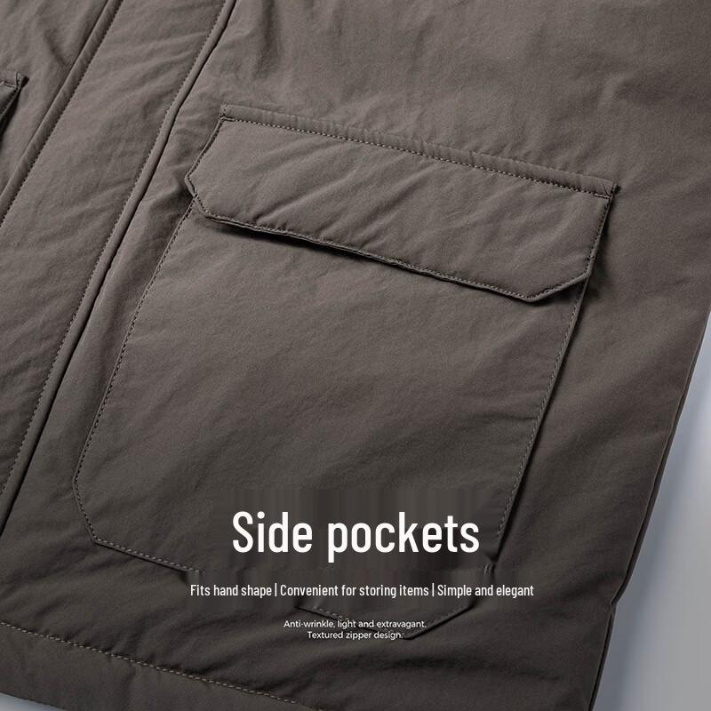 Xuezhongfei Men's Stand-Collar Down Vest - Utility Style