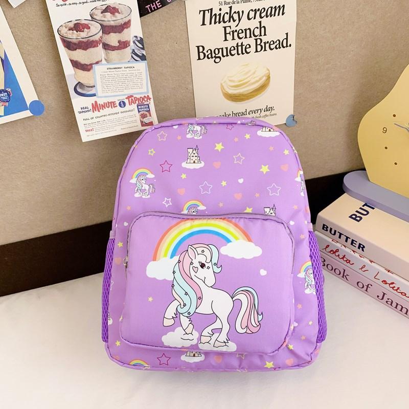 Childrens Unicorn Bag Nylon Backpack Printed Student Cartoon Backpack Cute
