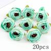 Green Rose Artificial Flowers Heads Silk Fake Flower for Home Room Decor Marriage Wedding Decora DIY Craft Wreath Gift Accessory