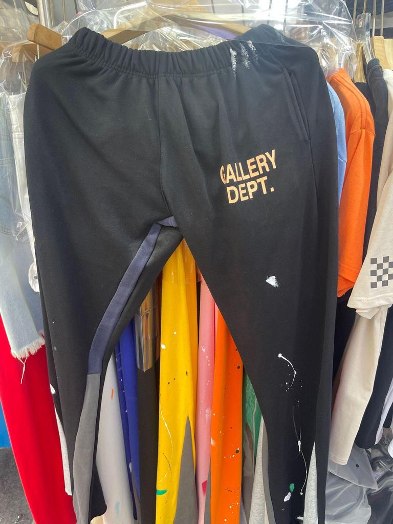 GALLERY DEPT Men's Classic Hand-Painted Splatter Graffiti Cotton Sweatpants