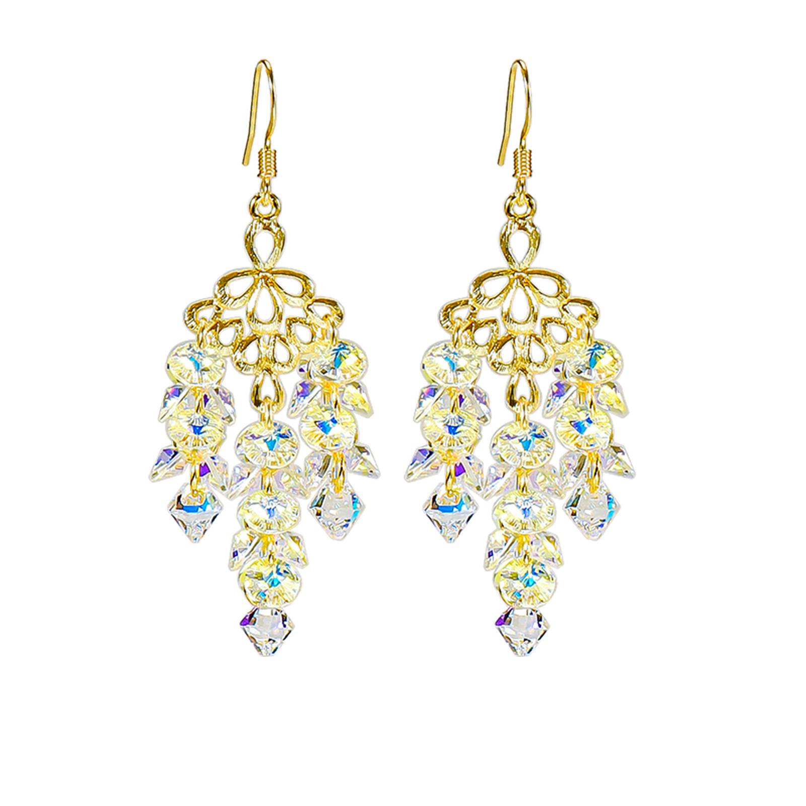 

Серьги-подвески из стерлингового серебра 925 пробы с покрытием из белого золота