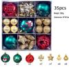 Set of 35 Electroplated Bright Plastic Christmas Ball Ornaments for Window Displays and Decorations