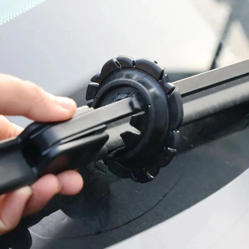 Black Car Wiper Hole Cover Universal Dustproof Anti-Leaf Silicone Pad Protector for Auto Maintenance Bottom Hole Dustproof Cover