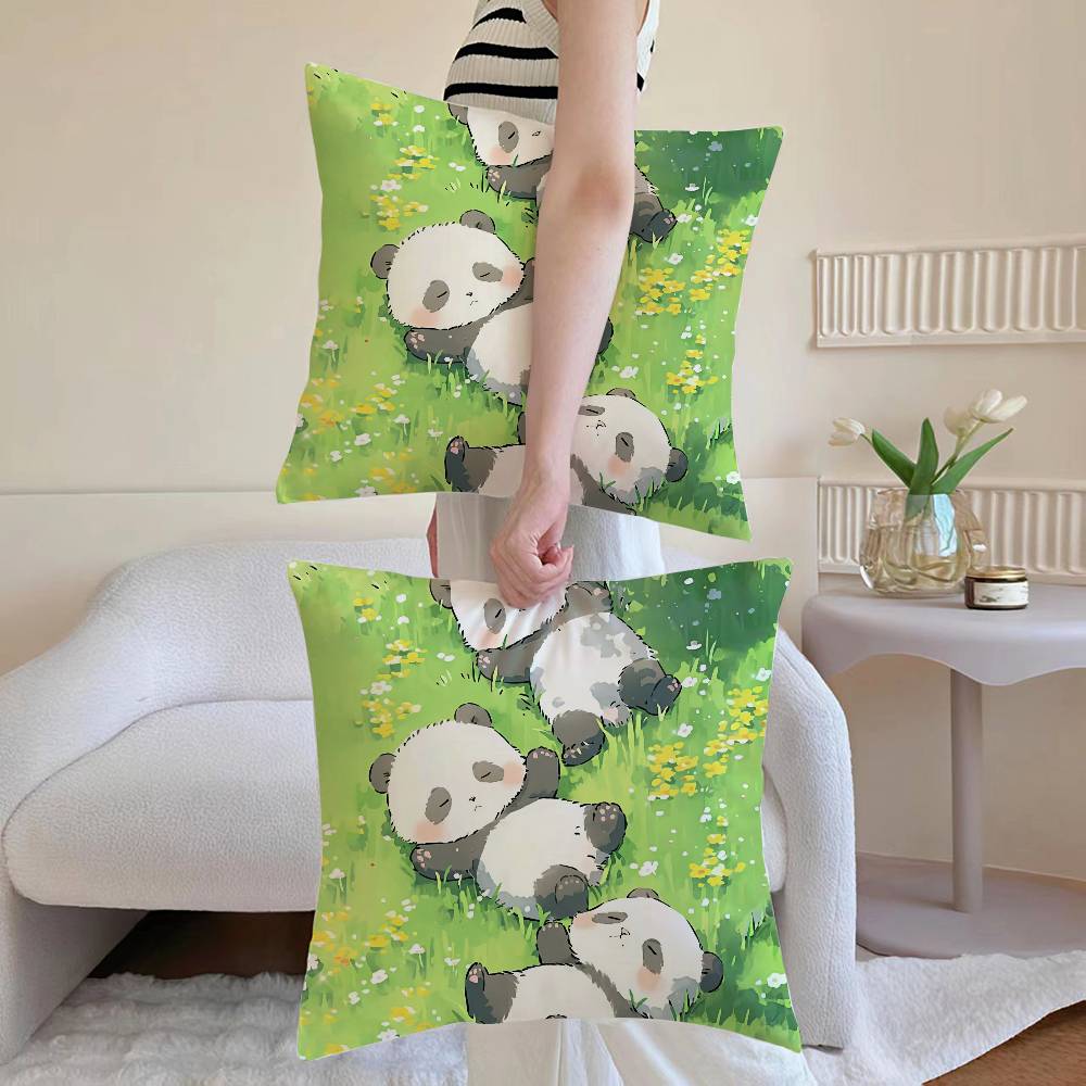 Cartoon Drawing Animal Pillow Case Sofa and Living Room Decorative Cushion Covers Dust-proof and Mite-proof Invisible Zipper