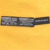 Excellent HERMES Scarf Deer Print Fringe Shawl Yellow Silk Mens Used