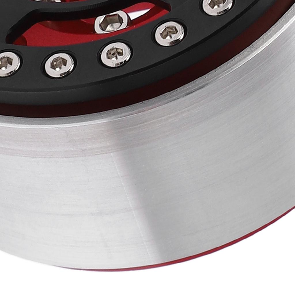 2Pcs RC Wheel Hub Aluminum Alloy High Wear Resistance CNC Machining 1.9in Remote Control Car Wheel HubRed