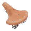 Vintage Classic Style Cow Leather Bicycle Saddle Retro Bicycle Cushion with Springs for Outdoor