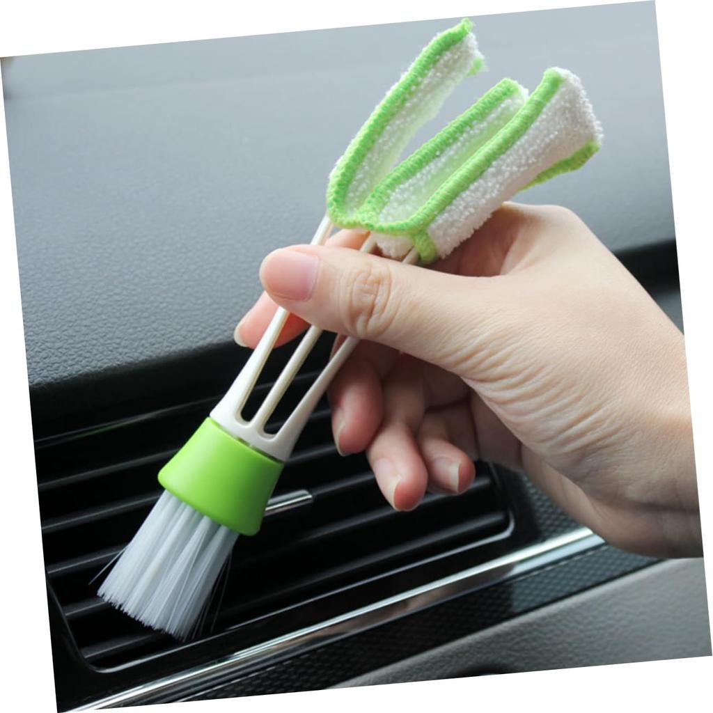 BELLIFFY 3-in-1 Car Brush Air Conditioner Interior Brush Keyboard Cleaning Computer Vent Home Detail Cleaning Louver Brush