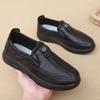 Laobei Cloth Shoes Men's Single Shoes Waterproof and Breathable Imitation Leather Shoes Middle-aged and Elderly Father Shoes Lightweight Business Ca