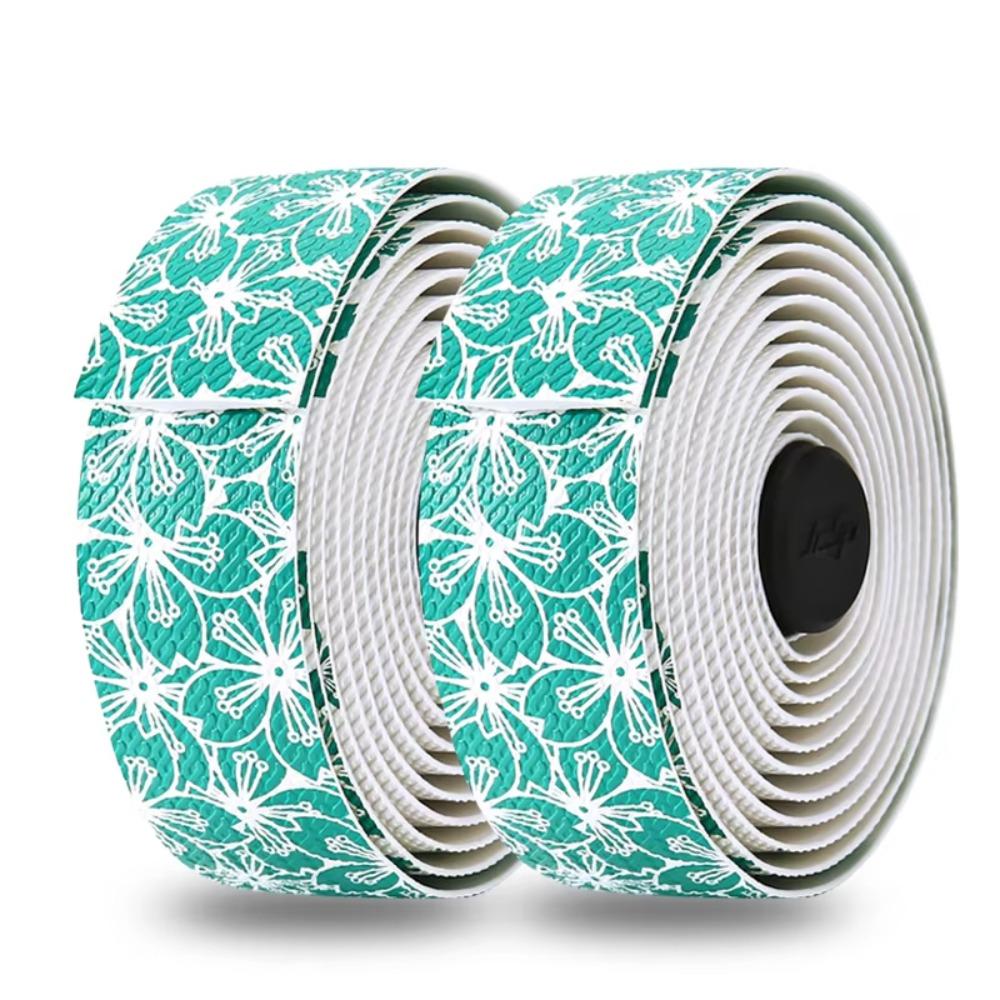 Shock-absorbing Bike Handlebar Tape Sweat Absorbing Bicycle Handlebar Belt Outdoor Sports white green