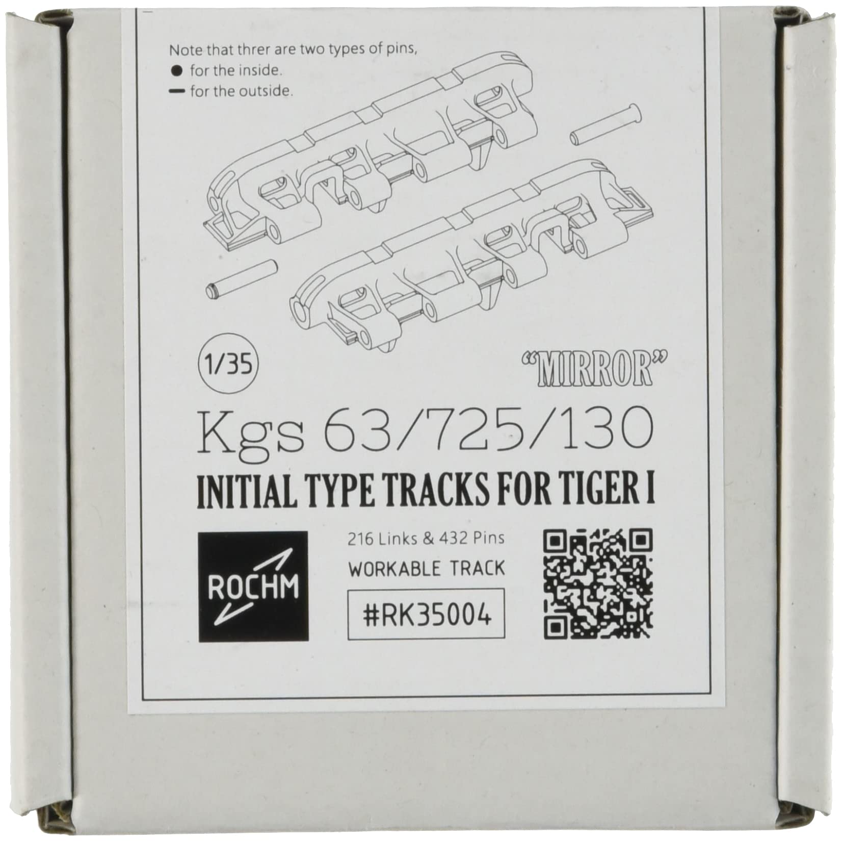 

Locom Модель Немецкий танк Тигр I ранней модели времен Второй мировой войны Симметричный набор гусениц Пластиковые детали для модели RK35004 1/35 (Возможность соединения)