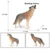 Oenux Big Size Savage Wild Beast Animals Wolf Wolves Model Action Figures Collection Solid PVC High Quality Home decor Toy Gift